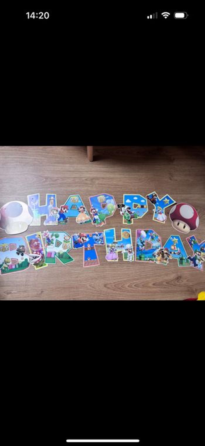Lot décoration anniversaire super Mario