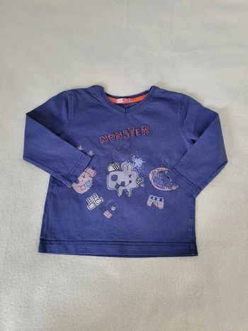 t-shirt manches longues dpam 3 ans