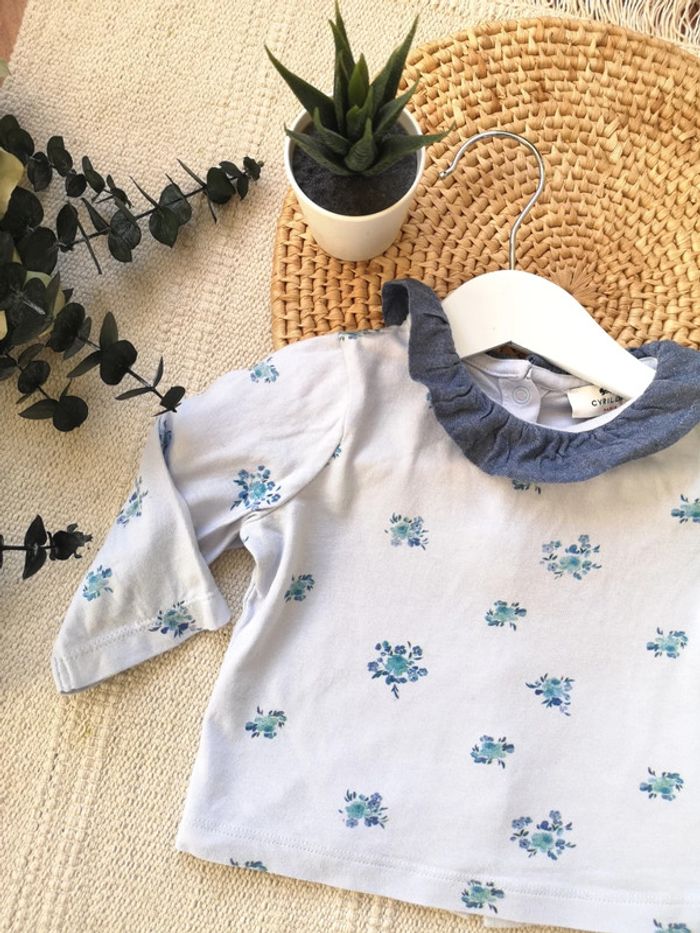 Haut cyrillus 9 mois fleurie col - photo numéro 2