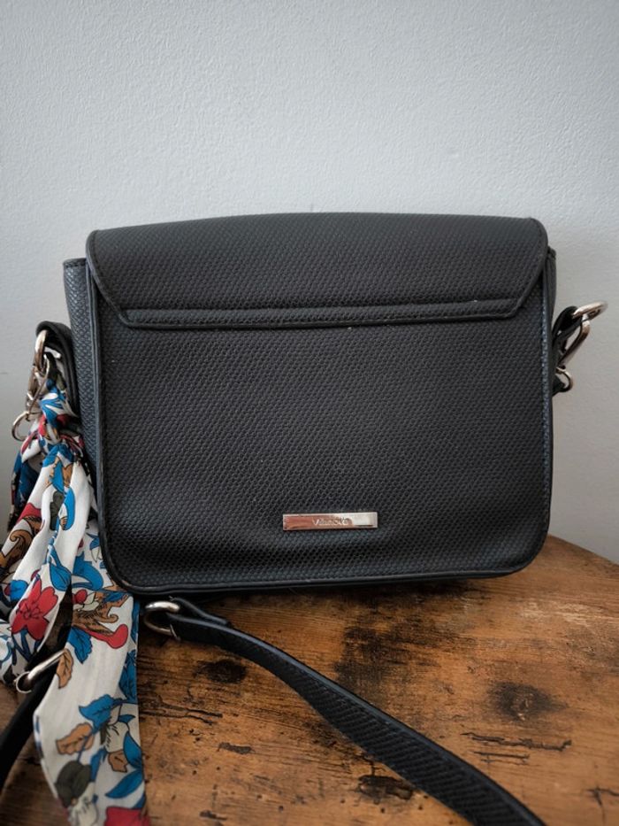 Sac bandoulière Vilanova noir – Avec foulard – Très bon état - photo numéro 3