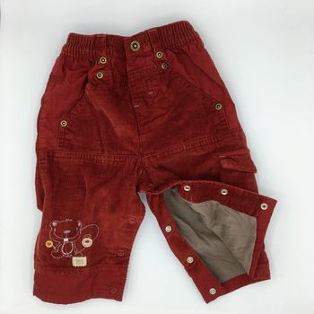 Pantalon bébé garçon 12 mois velours rouge