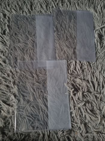 Lot 3 protèges cahiers transparent