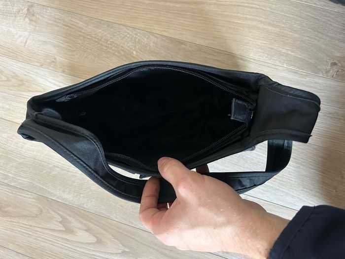 Sac bandoulière noir en tissu 30x20 - photo numéro 3