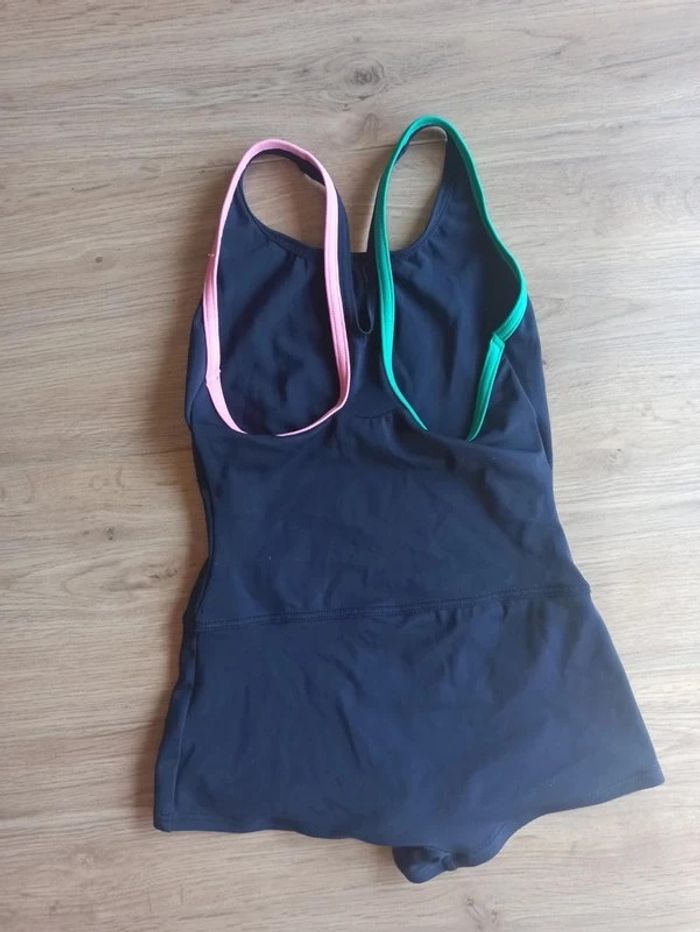 Maillot de bain une pièce bleu marine bas en forme de short 8 ans nabaiji - photo numéro 3