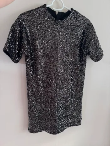 Robe IKKS noire à sequins - 10 ans
