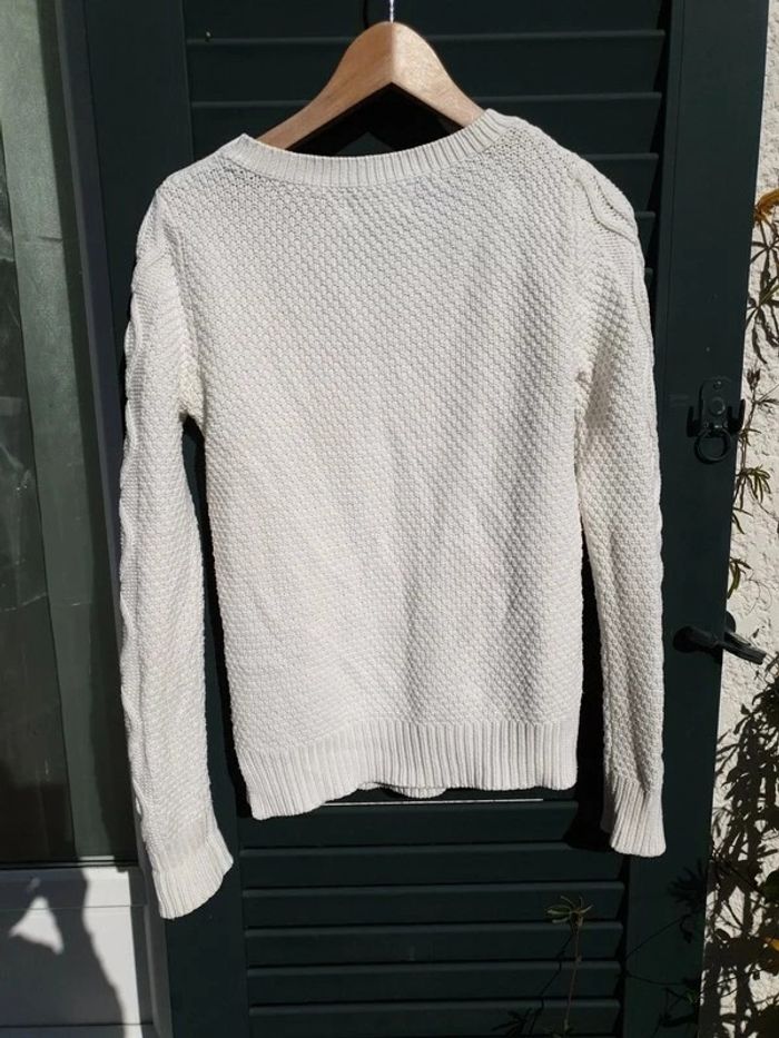 Pull à torsades crème - photo numéro 2