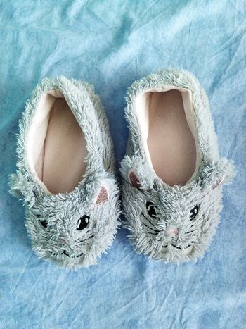 Chaussons gris chat en 32