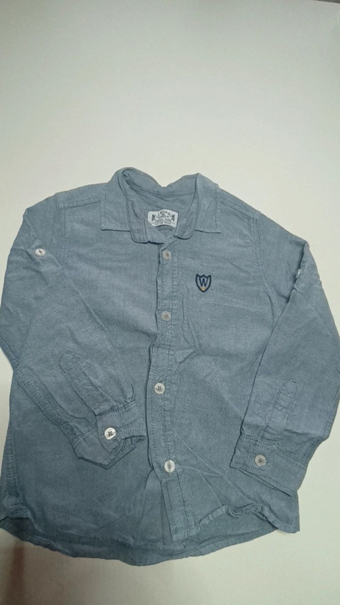 Chemise grise pour garçon 3 4 ans