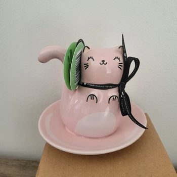 Porte bijoux chat rose