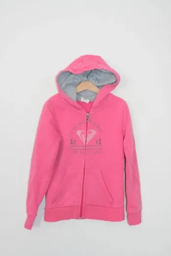 Sweat à capuche rose marque Roxy, taille 10 ans