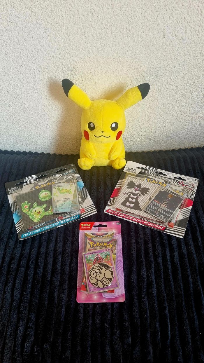 Pokémon Tripack Flamme Blanche, Foudre Noire & Duopack Tokopiyon EB11 – Neuf & État Parfait - photo numéro 6