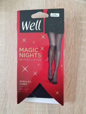 Well, collant magic nights, édition limitée, noir, T 1/2