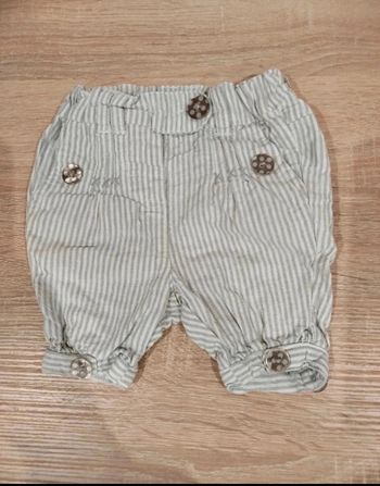 Short rayé 3 mois