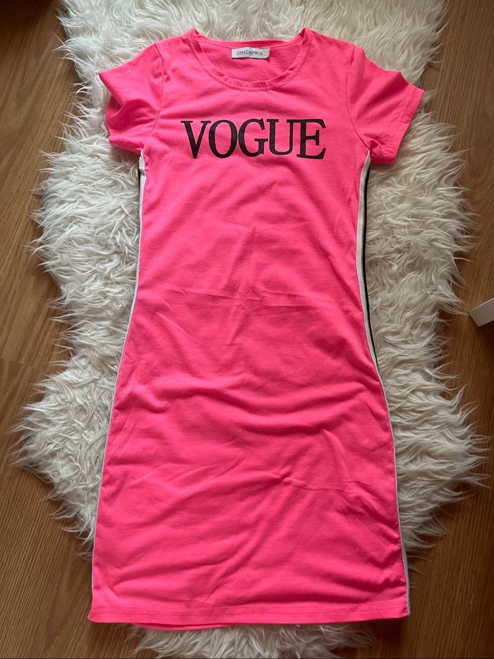 Robe longue rose fluo fille ado Chicaprie 14 ans BE ☀️
