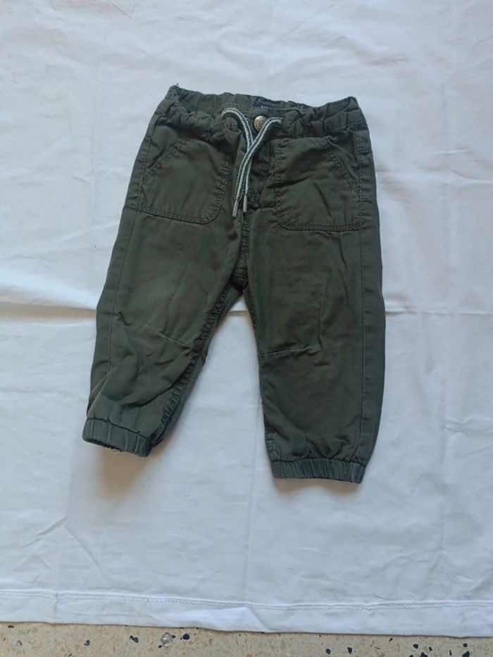 Pantalon garçon vert kaki 6 mois