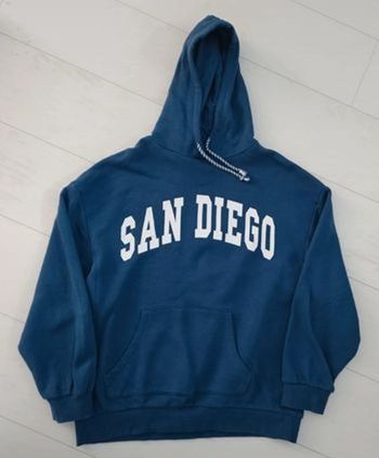 Sweat à capuche bleu