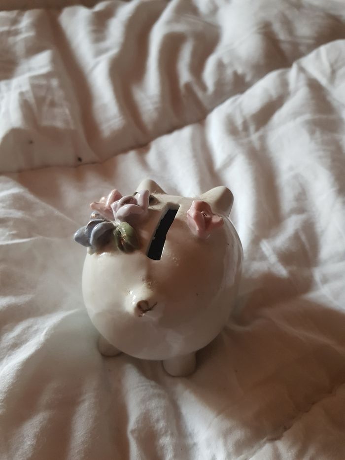 Tirelire en porcelaine cochon - photo numéro 4