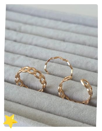 Lot 3 bague taille unique / réglable