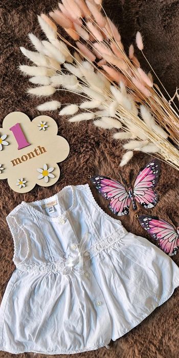Robe dentelle blanche 1 mois été fille