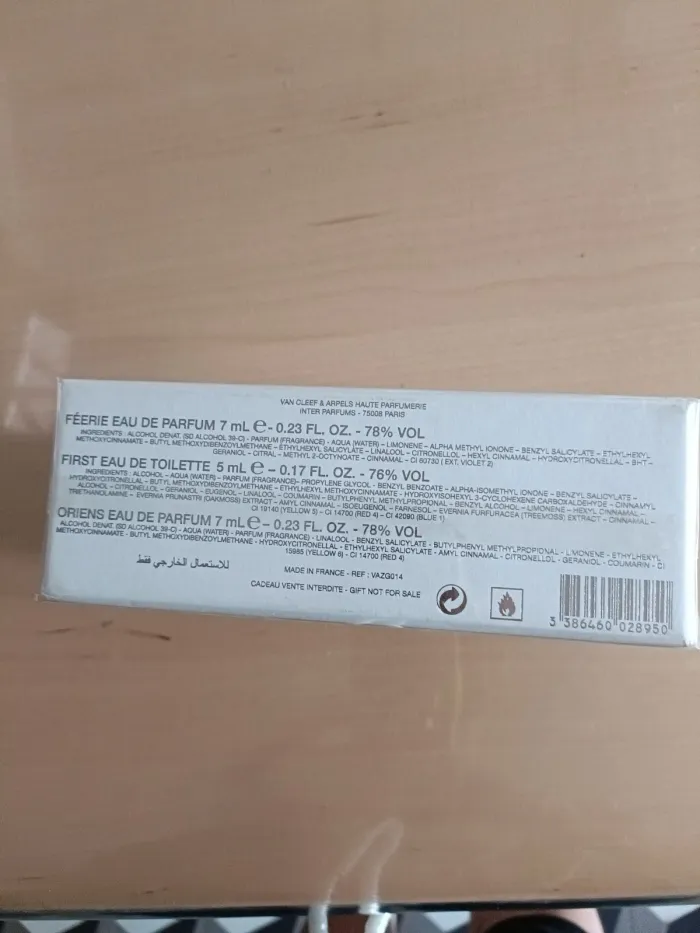 COFFRET VAN CLEEF AND ARPELS 3 MINIATURES UNE DE 5ML ET DEUX DE 7ML