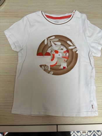 T-shirt blanc Obaibi taille 23 mois