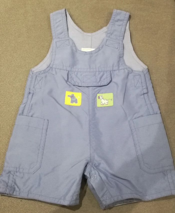 Salopette short «safari» 3 mois