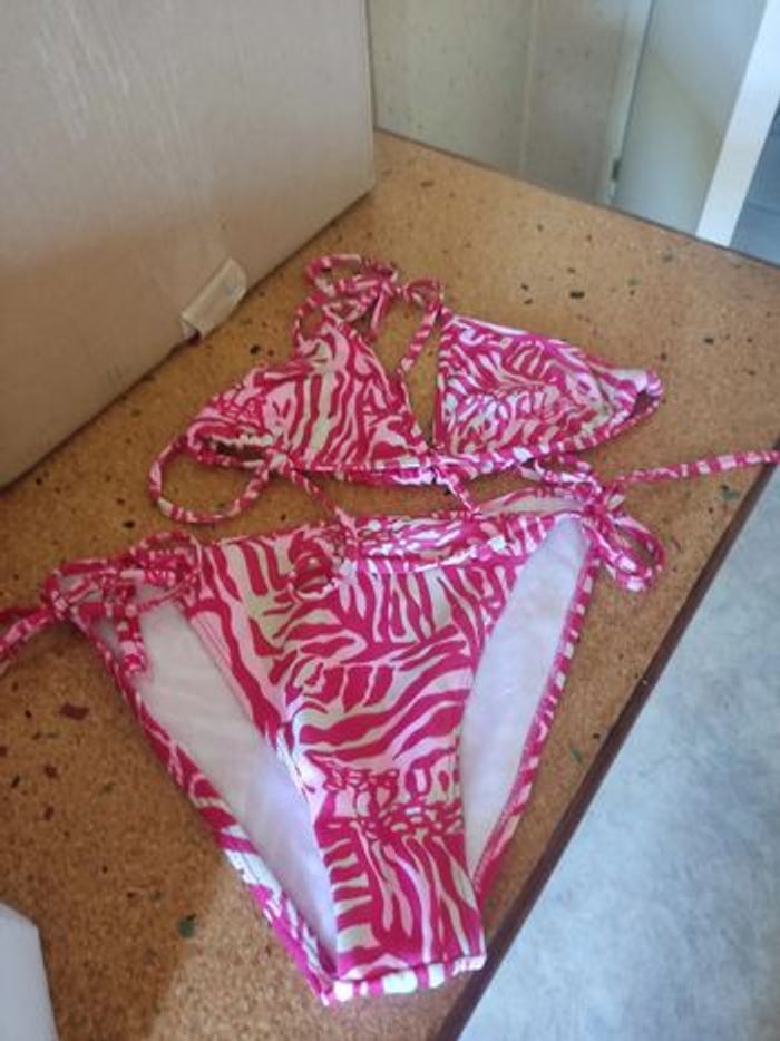 maillot de bain deux pièces rose 38