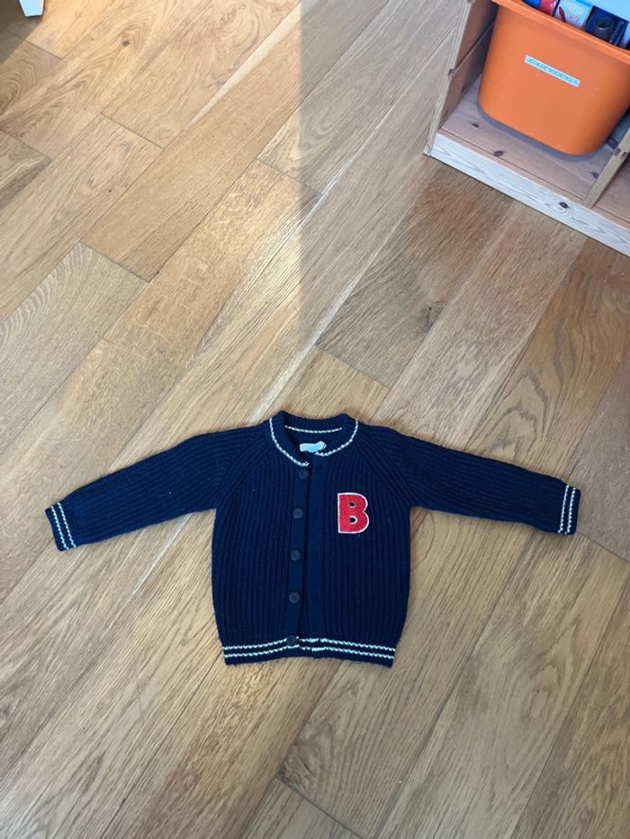 Gilet laine bleu marine