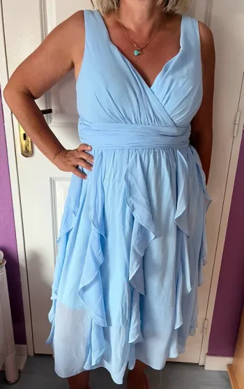 Robe de soirée bleu ciel