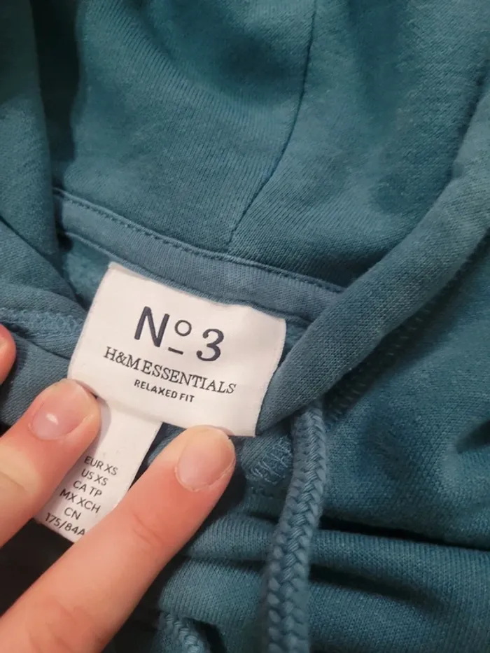 Sweat oversize h&m bleu/vert - photo numéro 3