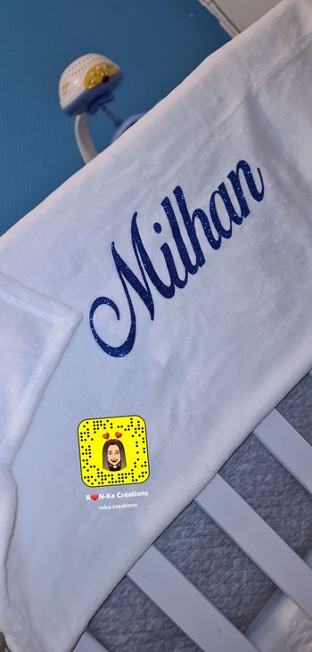 Plaid Blanc Personnaliser 