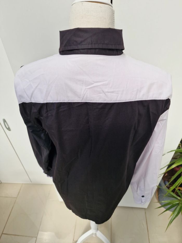 Chemise Bicolore Noire Et Blanche - photo numéro 5