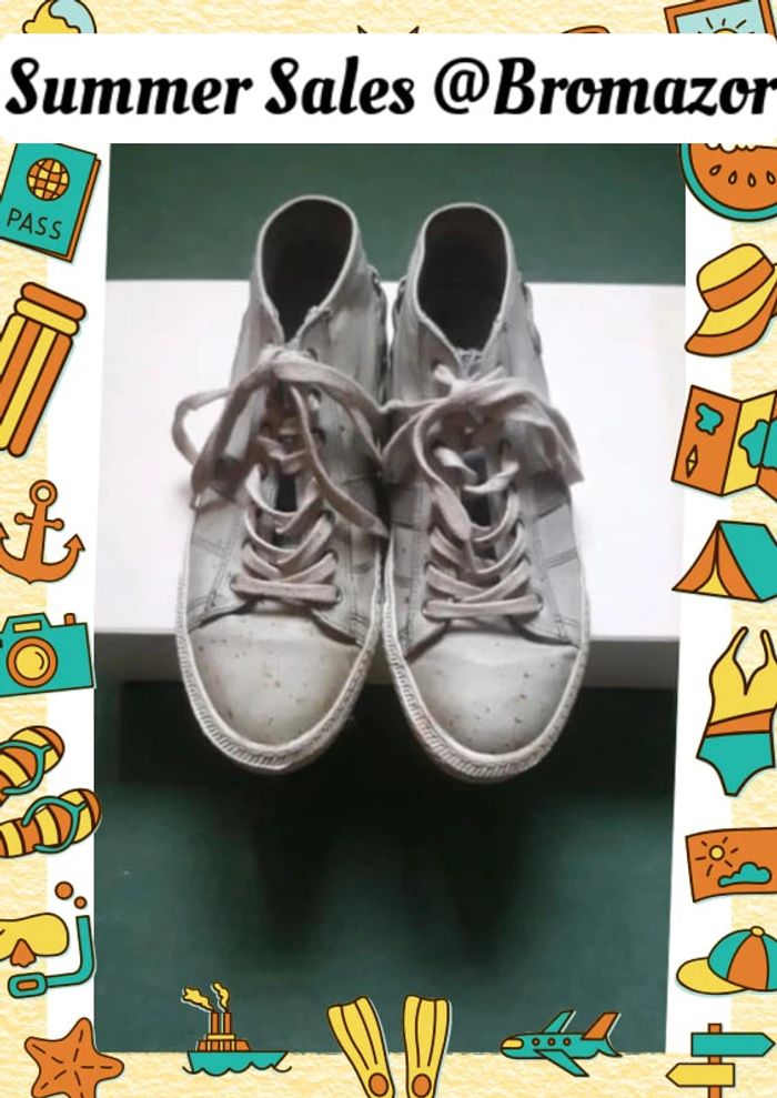 Sneakers vintage en cuir demi-montantes San Marina pointure 38