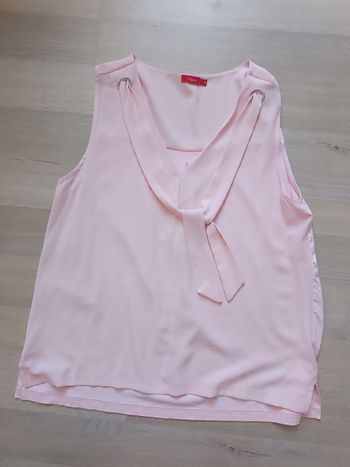 Blouse sans manche bi matière