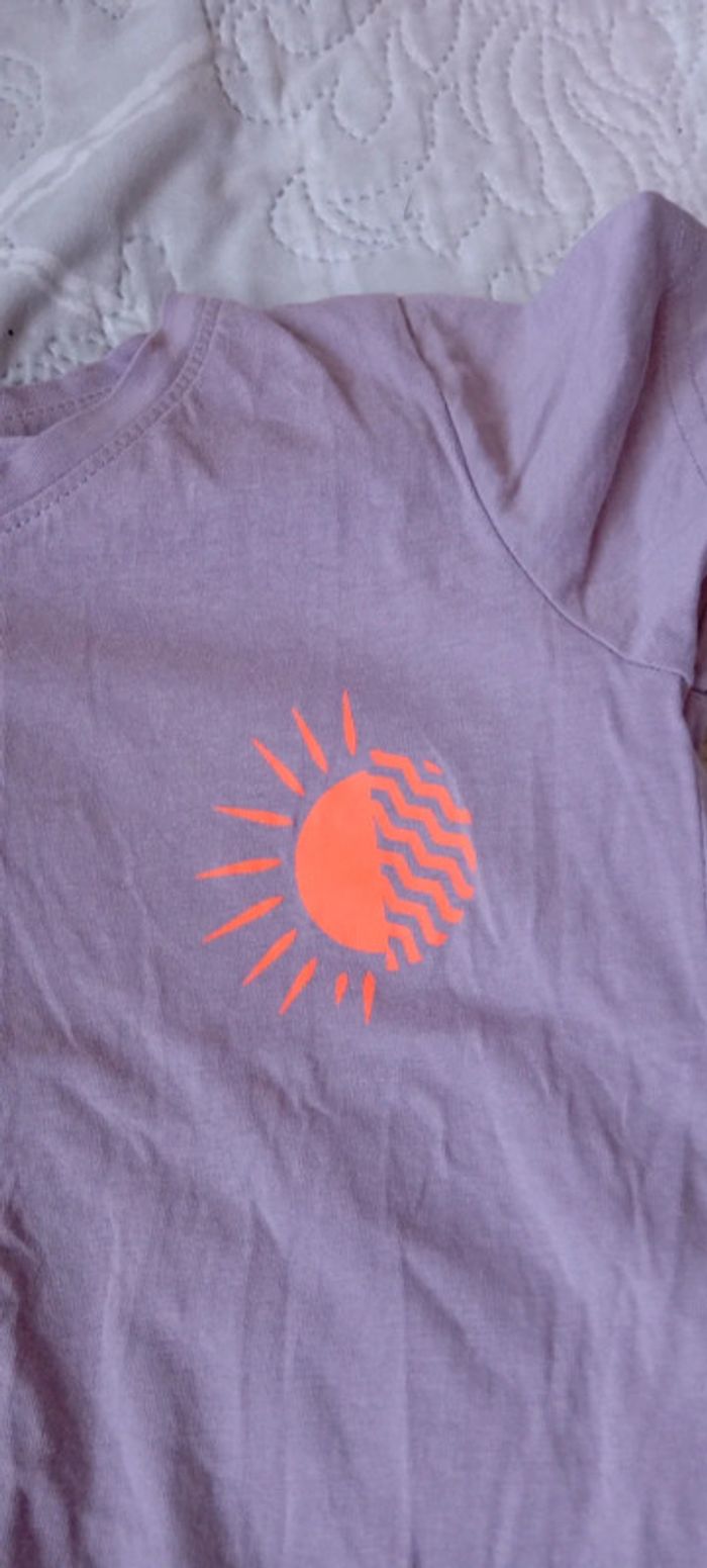 Tee-shirt à nouer thème nature mauve fille 10 ans zeeman - photo numéro 8