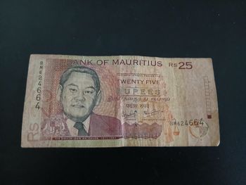 Billet de collection Île Maurice