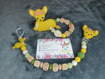 Attache tétine + Hochet Bambi