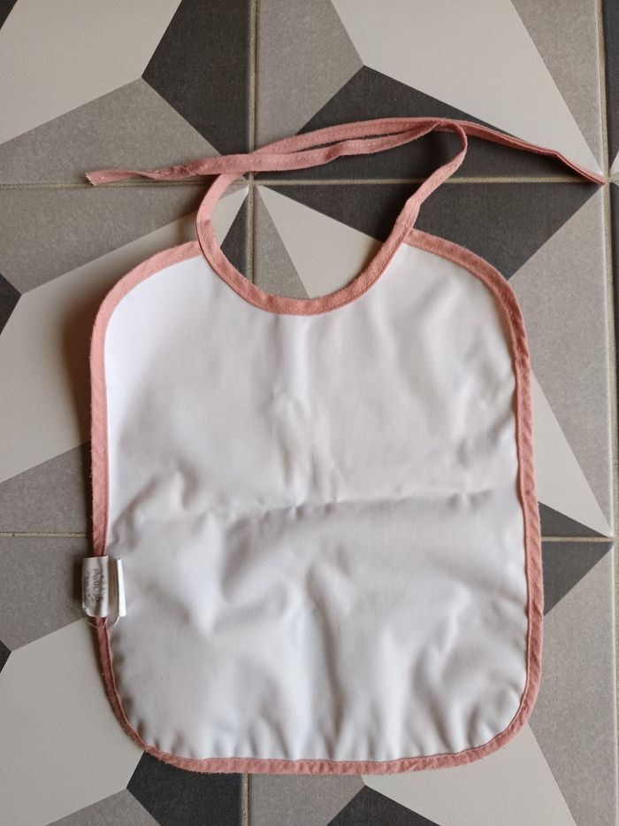 Bavoir imperméable imprimé savane rose Petit toi - photo numéro 2