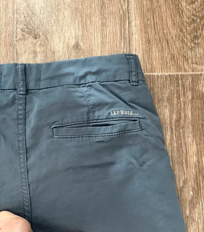 Bermuda bleu gris Zara 13/14 ans - photo numéro 7
