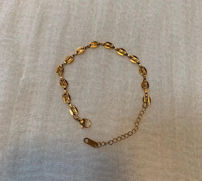 Bracelet grain de café en acier inoxydable - réglable - photo numéro 2