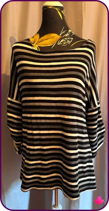 Blouse / pull léger rayé Gradiose (Taille 46/48)