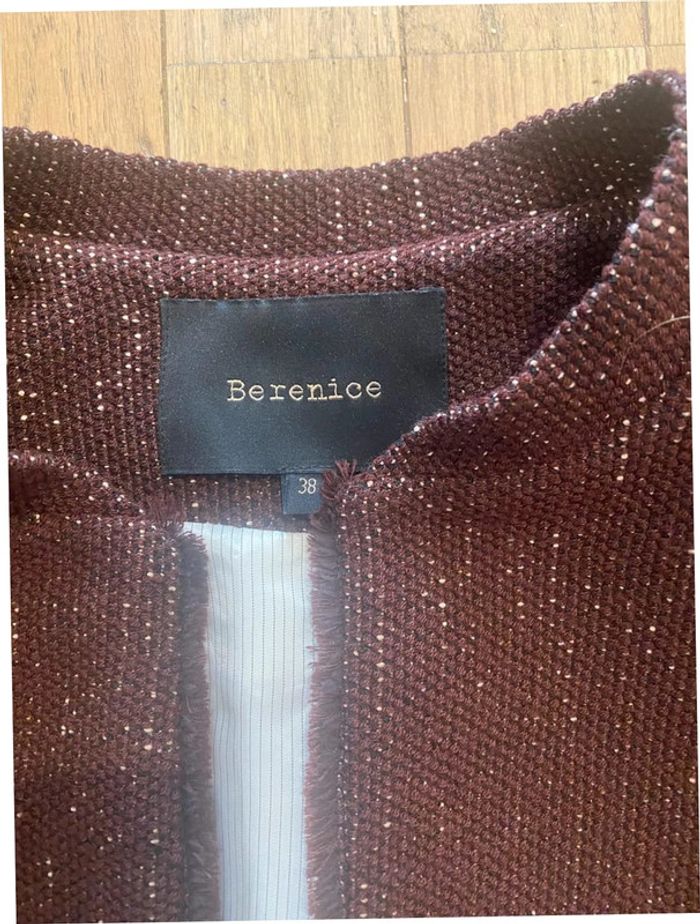 Veste courte bordeaux Berenice taille 38 - photo numéro 3