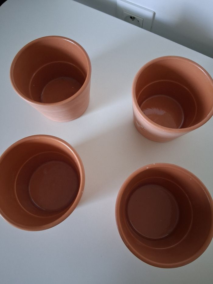 4 petits pots en terre neuf - photo numéro 2