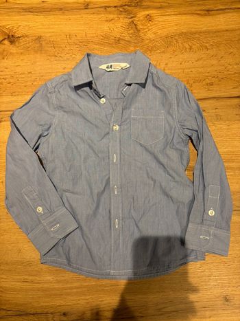 Chemise bleue rayée garçon H&M taille 4 5 ans