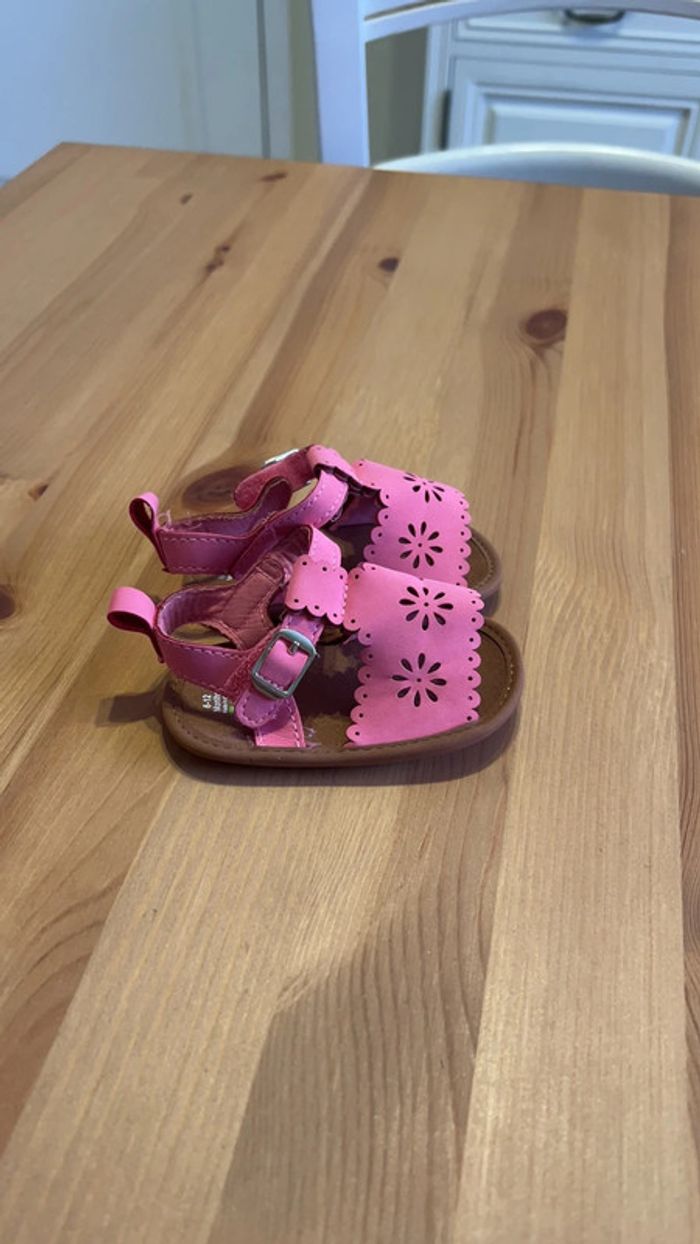 Sandales roses bébé fille 6/12 mois - photo numéro 2