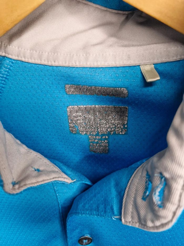 Polo Adidas bleu turquoise - photo numéro 3