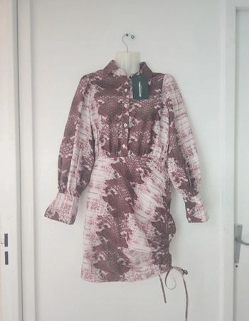Robe chic légère manches longues à motifs femme