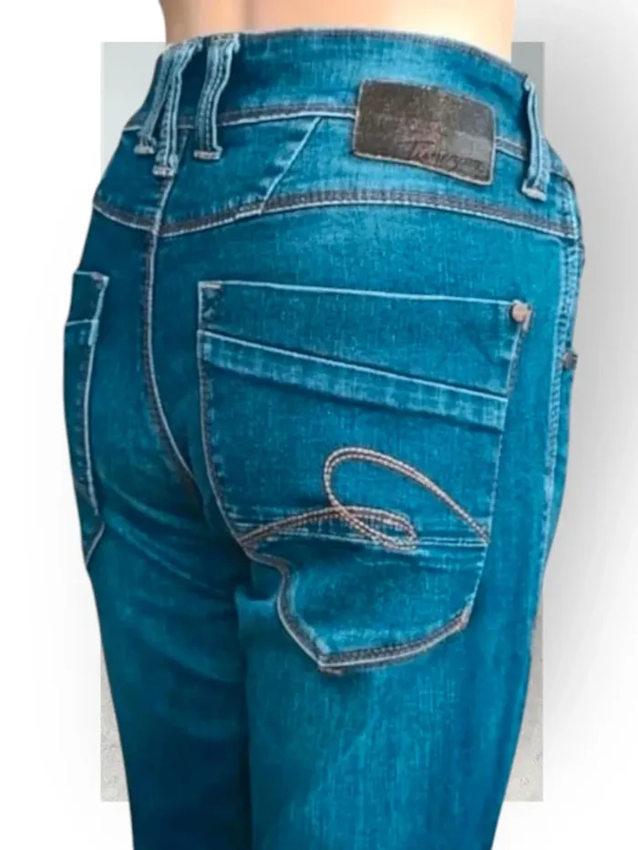 Jean Timezone,coupe slim ,taille haute ,texture elasthanne - photo numéro 5