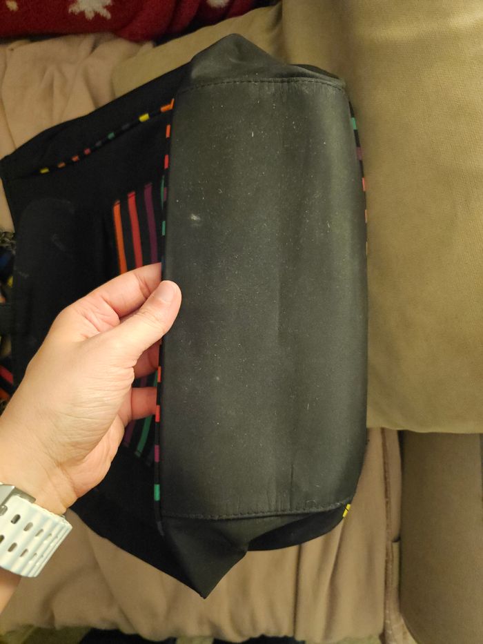 Sac Little Marcel noir à rayures multicolores – tendance & pratique - photo numéro 4
