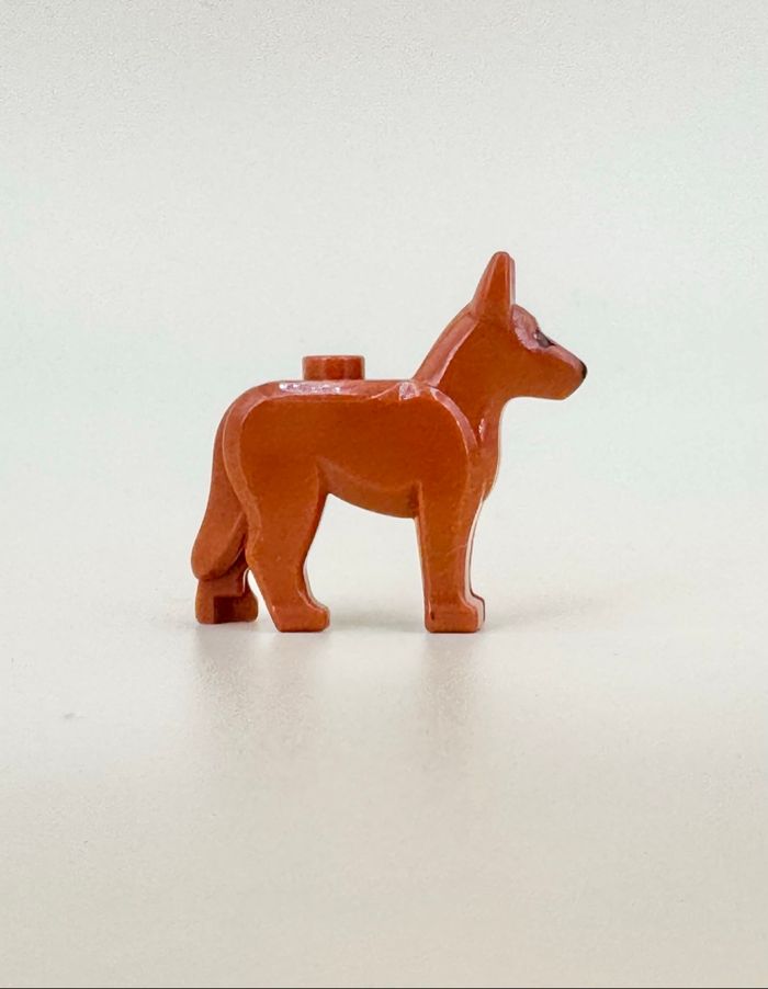 Lego Animaux City : Berger Allemand de couleur marron orangé - NEUF - photo numéro 6